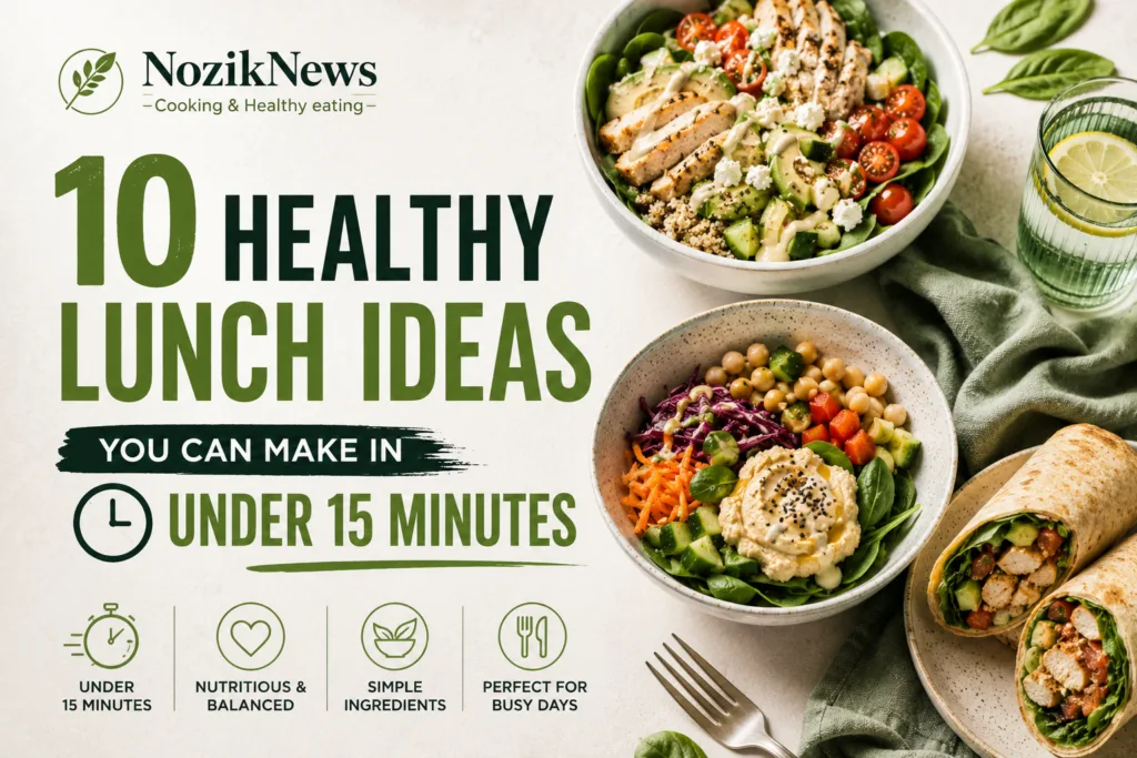 10 Healthy Lunch Ideas You Can Make in Under 15 Minutes